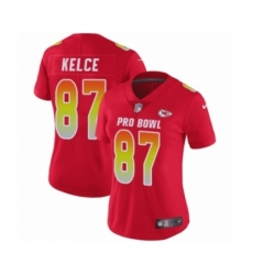 Women's Nike Kansas City Chiefs #87 Travis Kelce Limited Red AFC 2019 Pro Bowl NFL Jersey