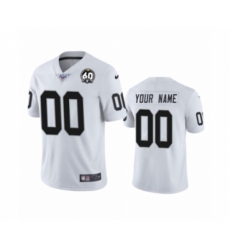 Men's Oakland Raiders Customized White 60th Anniversary Vapor Untouchable Limited Player Football Jersey