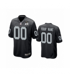 Women's Oakland Raiders Customized Black 60th Anniversary Game Jersey