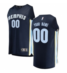 Men's Memphis Grizzlies Fanatics Branded Navy Fast Break Custom Replica Jersey - Icon Edition