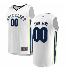 Men's Memphis Grizzlies Fanatics Branded White Fast Break Custom Replica Jersey - Association Edition