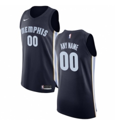 Men's Memphis Grizzlies Nike Navy Authentic Custom Jersey - Icon Edition