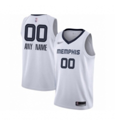 Women's Memphis Grizzlies Customized Swingman White Finished Basketball Jersey - Association Edition