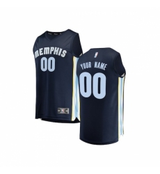 Youth Memphis Grizzlies Fanatics Branded Navy Fast Break Custom Replica Jersey - Icon Edition