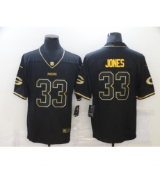 Men's Green Bay Packers #33 Aaron Jones Black Gold Nike Limited Jersey