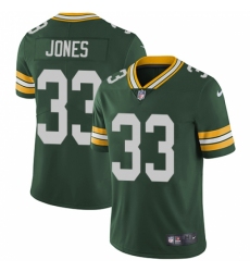Men's Nike Green Bay Packers #33 Aaron Jones Green Team Color Vapor Untouchable Limited Player NFL Jersey