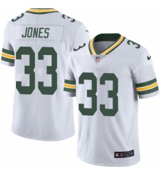 Men's Nike Green Bay Packers #33 Aaron Jones White Vapor Untouchable Limited Player NFL Jersey