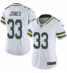 Women's Nike Green Bay Packers #33 Aaron Jones White Vapor Untouchable Limited Player NFL Jersey