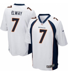 Men's Nike Denver Broncos #7 John Elway Game White NFL Jersey