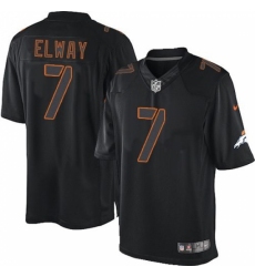 Men's Nike Denver Broncos #7 John Elway Limited Black Impact NFL Jersey