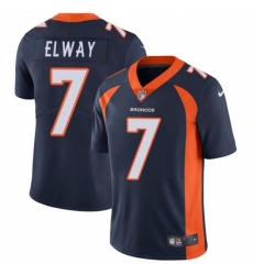 Men's Nike Denver Broncos #7 John Elway Navy Blue Alternate Vapor Untouchable Limited Player NFL Jersey