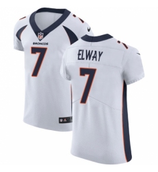 Men's Nike Denver Broncos #7 John Elway White Vapor Untouchable Elite Player NFL Jersey