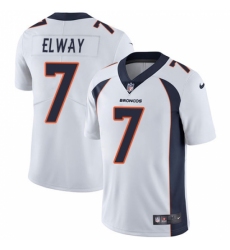 Men's Nike Denver Broncos #7 John Elway White Vapor Untouchable Limited Player NFL Jersey