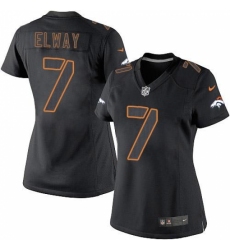 Women's Nike Denver Broncos #7 John Elway Limited Black Impact NFL Jersey