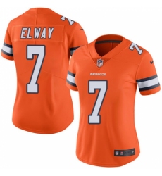 Women's Nike Denver Broncos #7 John Elway Limited Orange Rush Vapor Untouchable NFL Jersey