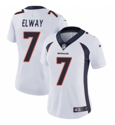 Women's Nike Denver Broncos #7 John Elway White Vapor Untouchable Limited Player NFL Jersey