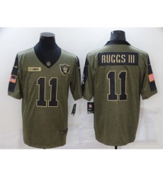 Men's Oakland Raiders #11 Henry Ruggs III Nike Olive 2021 Salute To Service Limited Player Jersey