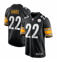 Youth Pittsburgh Steelers #22 Najee Harris Nike Black 2021 NFL Draft First Round Pick Game Jersey