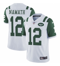 Men's Nike New York Jets #12 Joe Namath White Vapor Untouchable Limited Player NFL Jersey