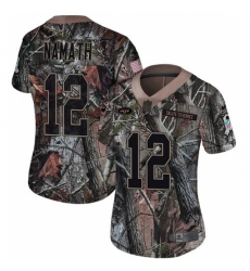 Women's Nike New York Jets #12 Joe Namath Limited Camo Rush Realtree NFL Jersey