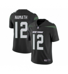 Youth New York Jets #12 Joe Namath Black Alternate Vapor Untouchable Limited Player Football Jersey