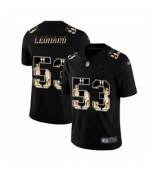 Men's Indianapolis Colts #53 Darius Leonard Limited Black Statue of Liberty Football Jersey