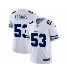 Men's Indianapolis Colts #53 Darius Leonard Limited White Team Logo Fashion Football Jersey