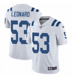Men's Nike Indianapolis Colts #53 Darius Leonard White Vapor Untouchable Limited Player NFL Jersey