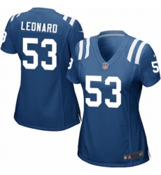 Women's Nike Indianapolis Colts #53 Darius Leonard Game Royal Blue Team Color NFL Jersey