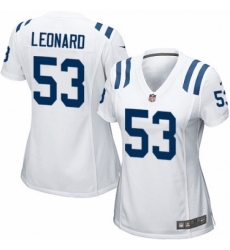 Women's Nike Indianapolis Colts #53 Darius Leonard Game White NFL Jersey