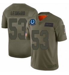 Youth Indianapolis Colts #53 Darius Leonard Limited Camo 2019 Salute to Service Football Jersey