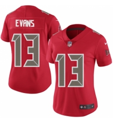 Women's Nike Tampa Bay Buccaneers #13 Mike Evans Limited Red Rush Vapor Untouchable NFL Jersey