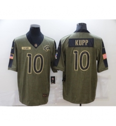 Men's Los Angeles Rams #10 Cooper Kupp Nike Olive 2021 Salute To Service Limited Player Jersey