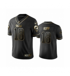 Men's Los Angeles Rams #18 Cooper Kupp Limited Black Golden Edition Football Jersey