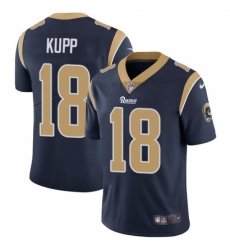 Men's Nike Los Angeles Rams #18 Cooper Kupp Navy Blue Team Color Vapor Untouchable Limited Player NFL Jersey