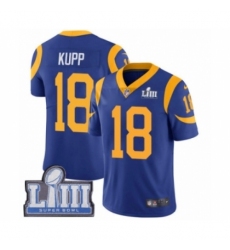 Men's Nike Los Angeles Rams #18 Cooper Kupp Royal Blue Alternate Vapor Untouchable Limited Player Super Bowl LIII Bound NFL Jersey