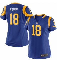 Women's Nike Los Angeles Rams #18 Cooper Kupp Game Royal Blue Alternate NFL Jersey