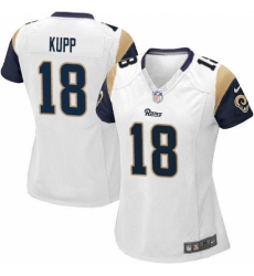 Women's Nike Los Angeles Rams #18 Cooper Kupp Game White NFL Jersey