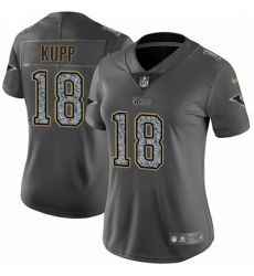 Women's Nike Los Angeles Rams #18 Cooper Kupp Gray Static Vapor Untouchable Limited NFL Jersey