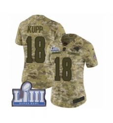 Women's Nike Los Angeles Rams #18 Cooper Kupp Limited Camo 2018 Salute to Service Super Bowl LIII Bound NFL Jersey