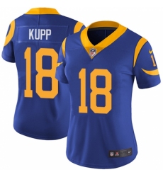 Women's Nike Los Angeles Rams #18 Cooper Kupp Royal Blue Alternate Vapor Untouchable Limited Player NFL Jersey