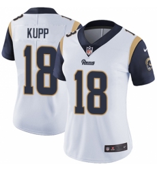 Women's Nike Los Angeles Rams #18 Cooper Kupp White Vapor Untouchable Limited Player NFL Jersey