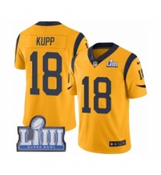 Youth Nike Los Angeles Rams #18 Cooper Kupp Limited Gold Rush Vapor Untouchable Super Bowl LIII Bound NFL Jersey