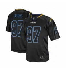 Men's Los Angeles Chargers #97 Joey Bosa Elite Lights Out Black Football Jersey