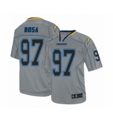 Men's Los Angeles Chargers #97 Joey Bosa Elite Lights Out Grey Football Jersey