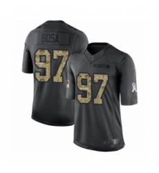 Men's Los Angeles Chargers #97 Joey Bosa Limited Black 2016 Salute to Service Football Jersey