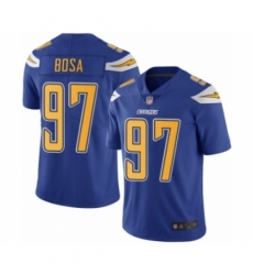 Men's Los Angeles Chargers #97 Joey Bosa Limited Electric Blue Rush Vapor Untouchable Football Jersey
