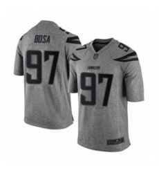 Men's Los Angeles Chargers #97 Joey Bosa Limited Gray Gridiron Football Jersey