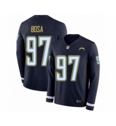 Men's Los Angeles Chargers #97 Joey Bosa Limited Navy Blue Therma Long Sleeve Football Jersey