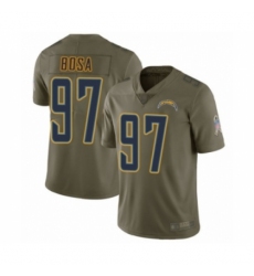 Men's Los Angeles Chargers #97 Joey Bosa Limited Olive 2017 Salute to Service Football Jersey